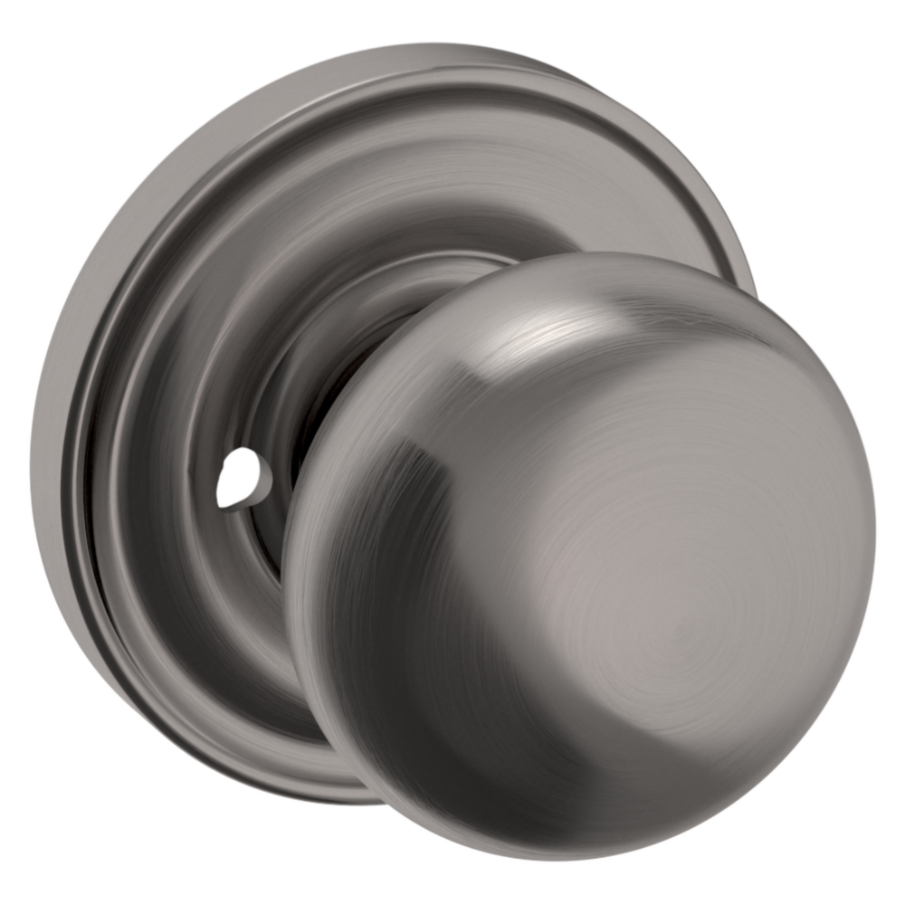 Baldwin 5000 Baltimore Knob Set with 5048 Round Rose Lifetime (PVD) Graphite Nickel / Privacy / Reversible