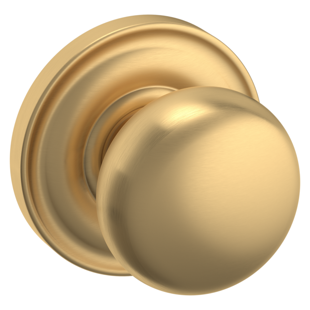 Baldwin 5000 Baltimore Knob Set with 5048 Round Rose Vintage Brass / Passage / Reversible