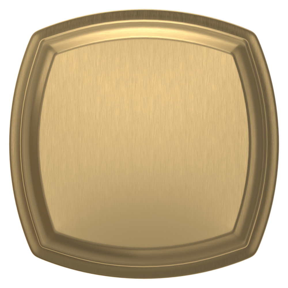 Baldwin 5011 Soft Modern Square Knob Set with 5058 Square Rose Vintage Brass / Privacy / Reversible