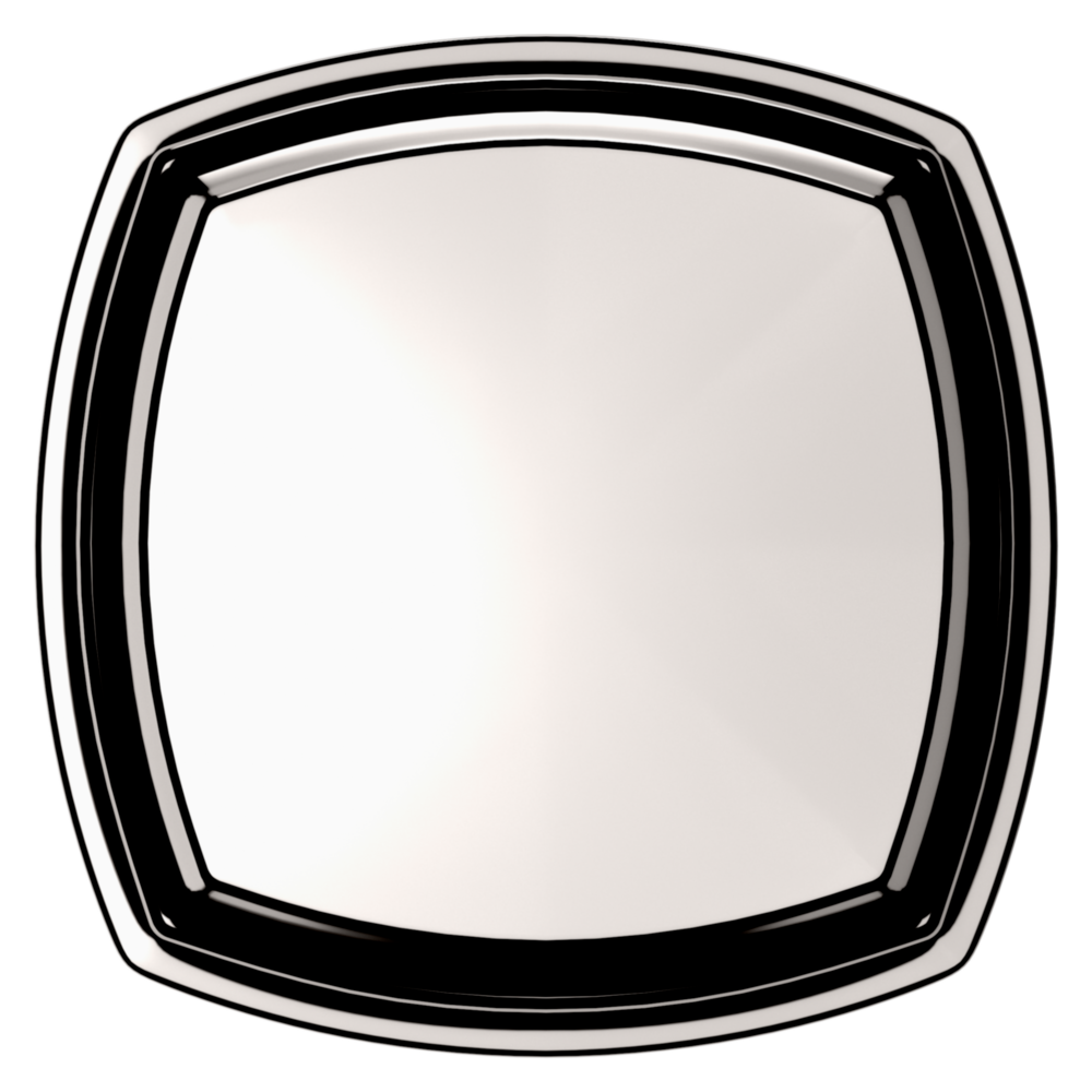 Baldwin 5011 Soft Modern Square Knob Set with 5058 Square Rose Lifetime (PVD) Polished Nickel / Privacy / Reversible