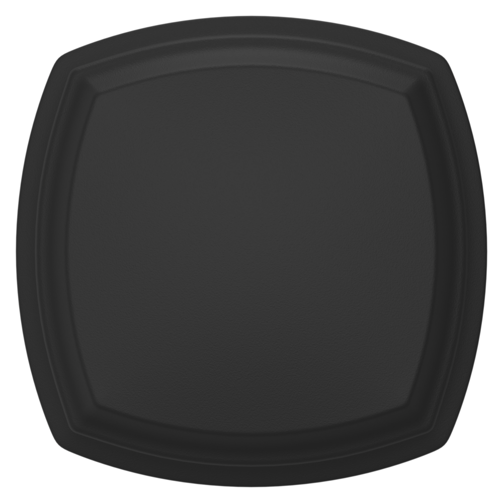 Baldwin 5011 Soft Modern Square Knob Set with 5058 Square Rose Satin Black / Passage / Reversible