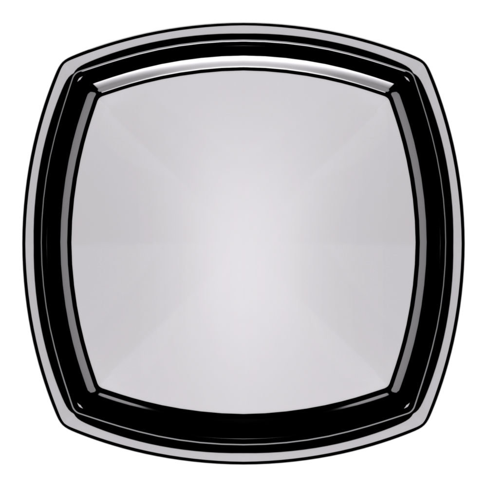 Baldwin 5011 Soft Modern Square Knob Set with 5058 Square Rose Polished Chrome / Passage / Reversible