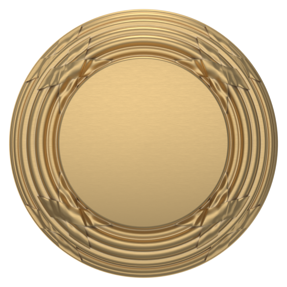 Baldwin 5013 Edinburgh Knob Set with 5021 Round Rose Vintage Brass / Passage / Reversible