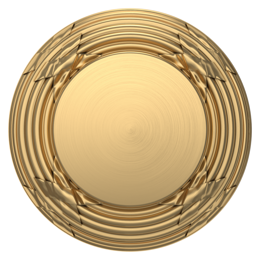 Baldwin 5013 Edinburgh Knob Set with 5021 Round Rose Lifetime (PVD) Satin Brass / Passage / Reversible