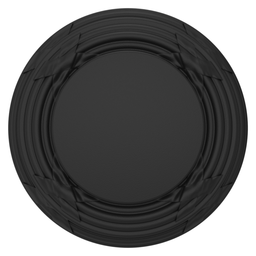 Baldwin 5013 Edinburgh Knob Set with 5021 Round Rose Satin Black / Passage / Reversible