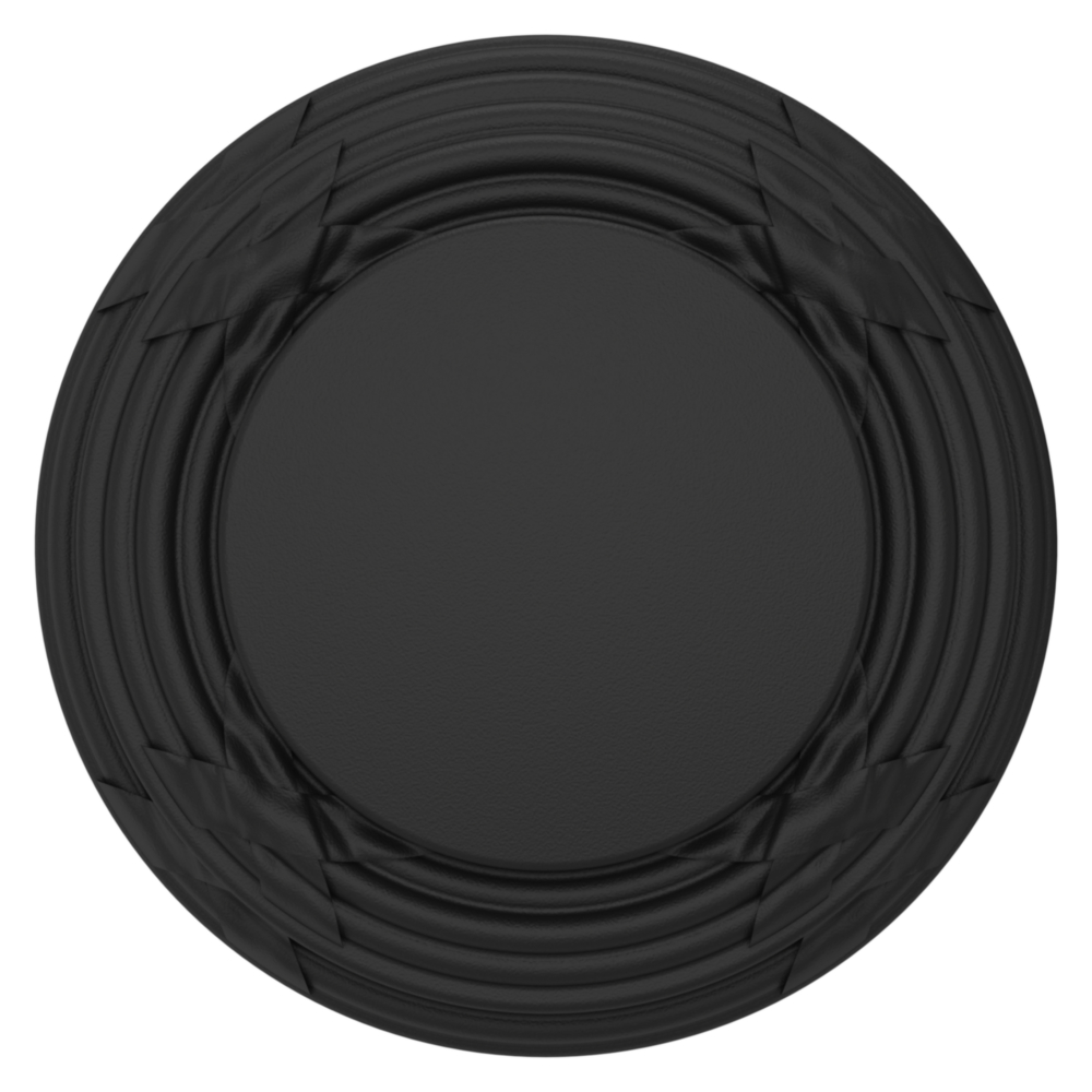 Baldwin 5013 Edinburgh Knob Set with 5021 Round Rose Satin Black / Privacy / Reversible