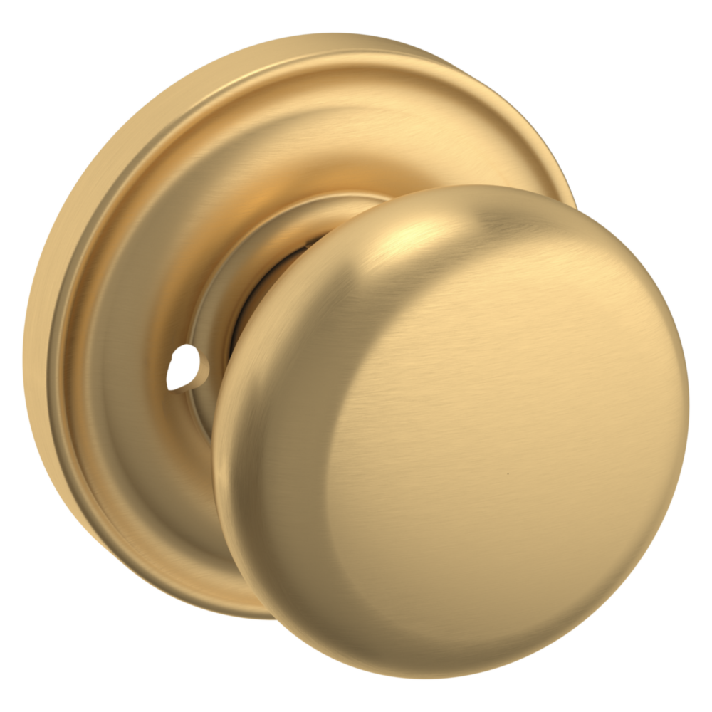 Baldwin 5015 Classic Knob Set with 5048 Round Rose Vintage Brass / Privacy / Reversible