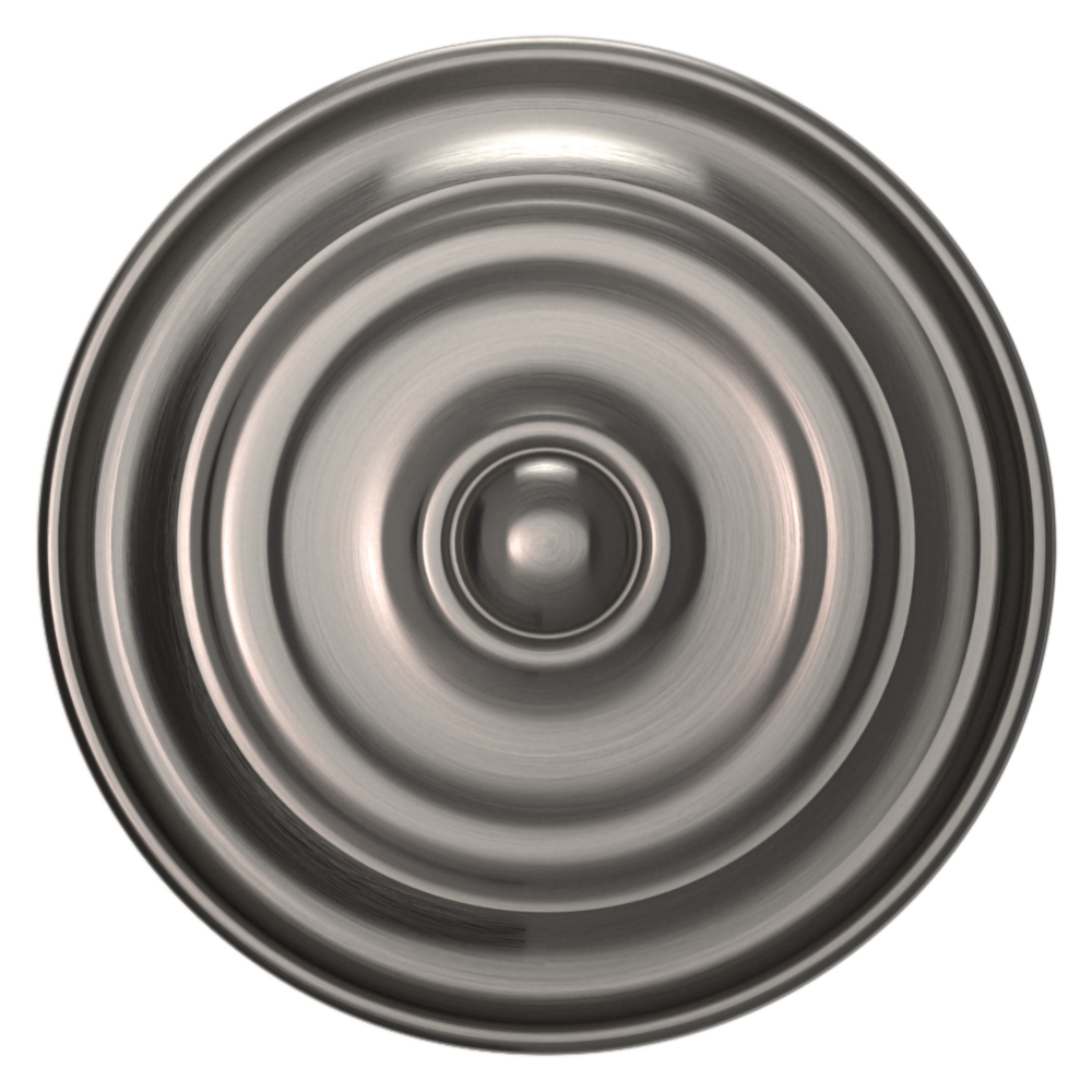 Baldwin 5020 Colonial Knob Set with 5048 Round Rose Lifetime (PVD) Graphite Nickel / Privacy / Reversible