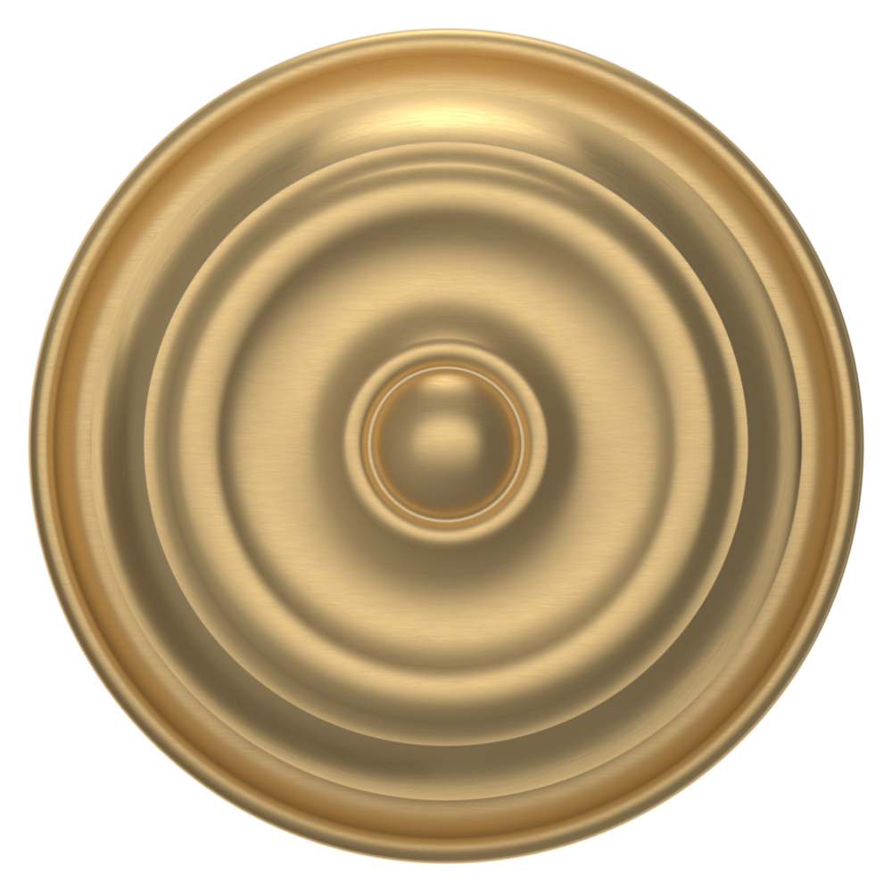 Baldwin 5020 Colonial Knob Set with 5048 Round Rose Vintage Brass / Privacy / Reversible