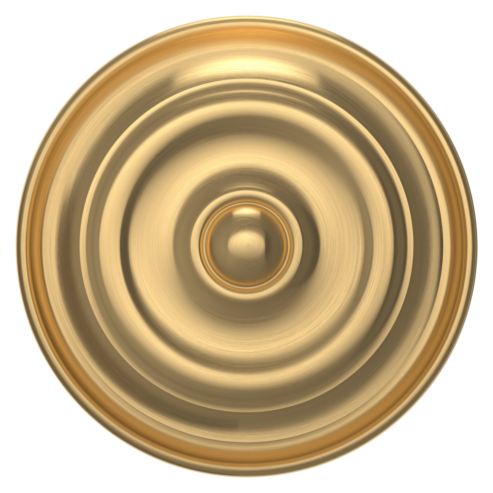 Baldwin 5020 Colonial Knob Set with 5048 Round Rose Lifetime (PVD) Satin Brass / Privacy / Reversible