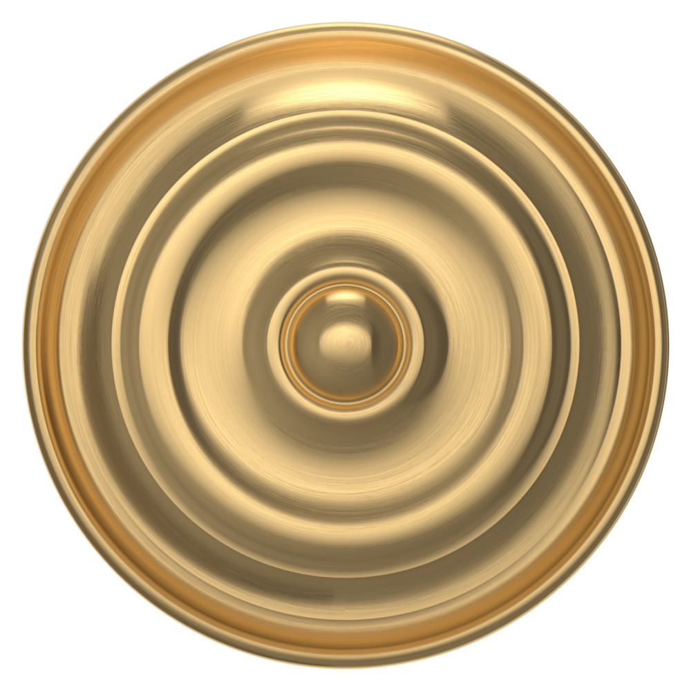 Baldwin 5020 Colonial Knob Set with 5048 Round Rose Lifetime (PVD) Satin Brass / Privacy / Reversible