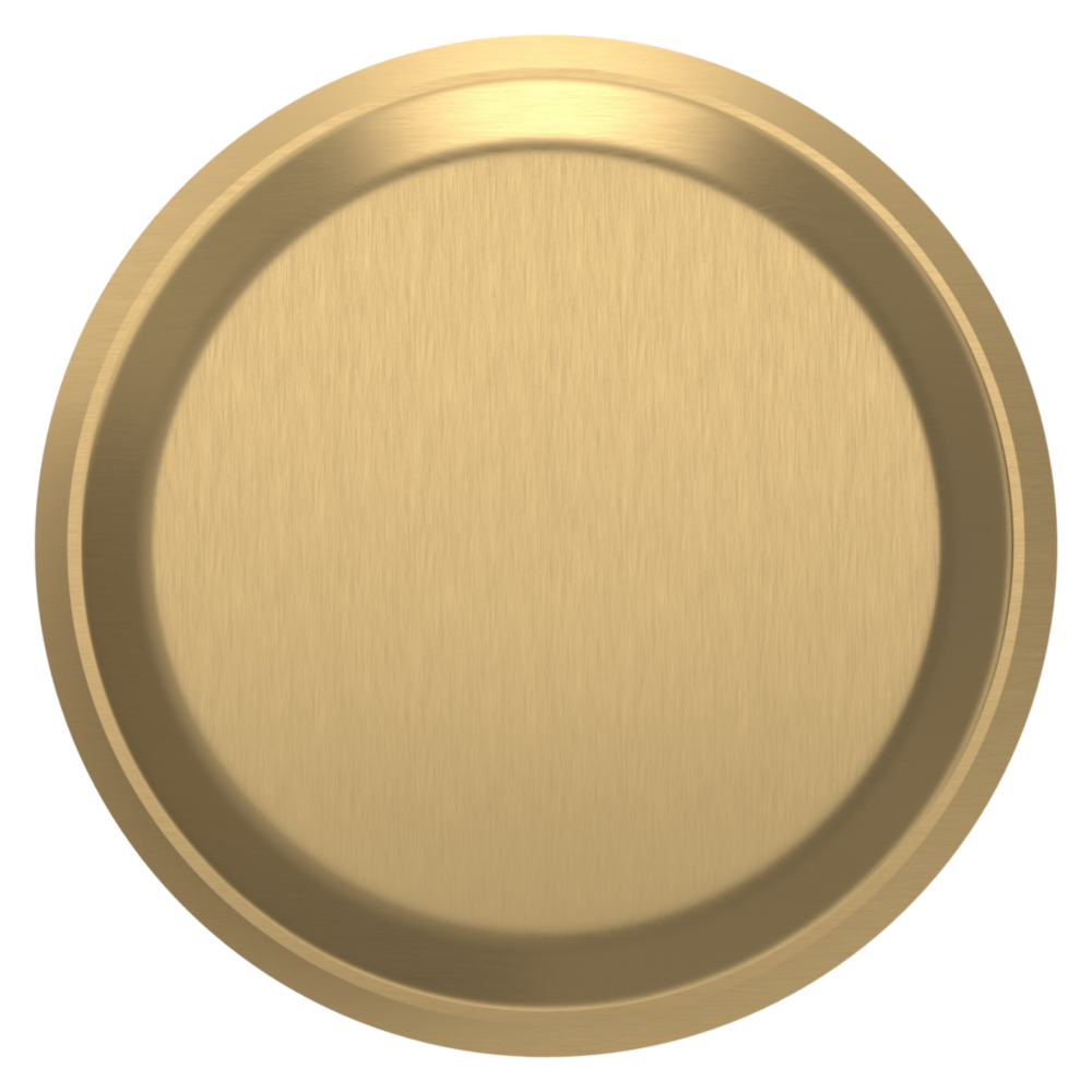 Baldwin 5023 Transitional Round Knob Set with R016 Round Rose Vintage Brass / Passage / Reversible