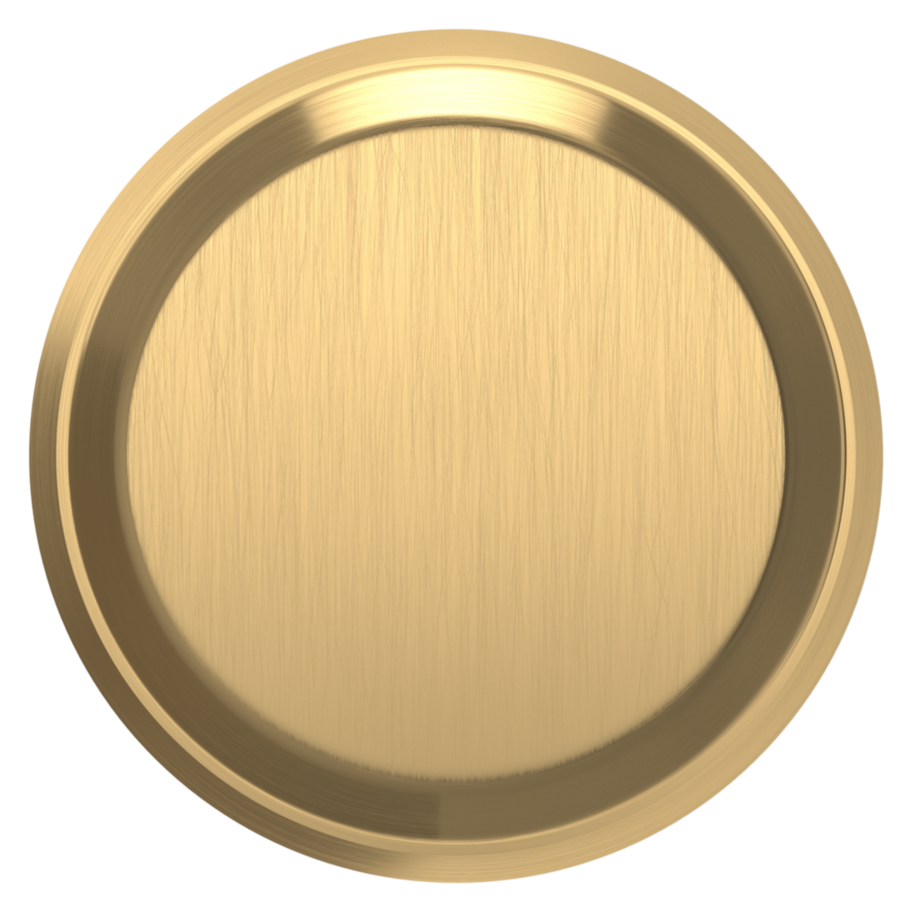 Baldwin 5023 Transitional Round Knob Set with R016 Round Rose Lifetime (PVD) Satin Brass / Privacy / Reversible