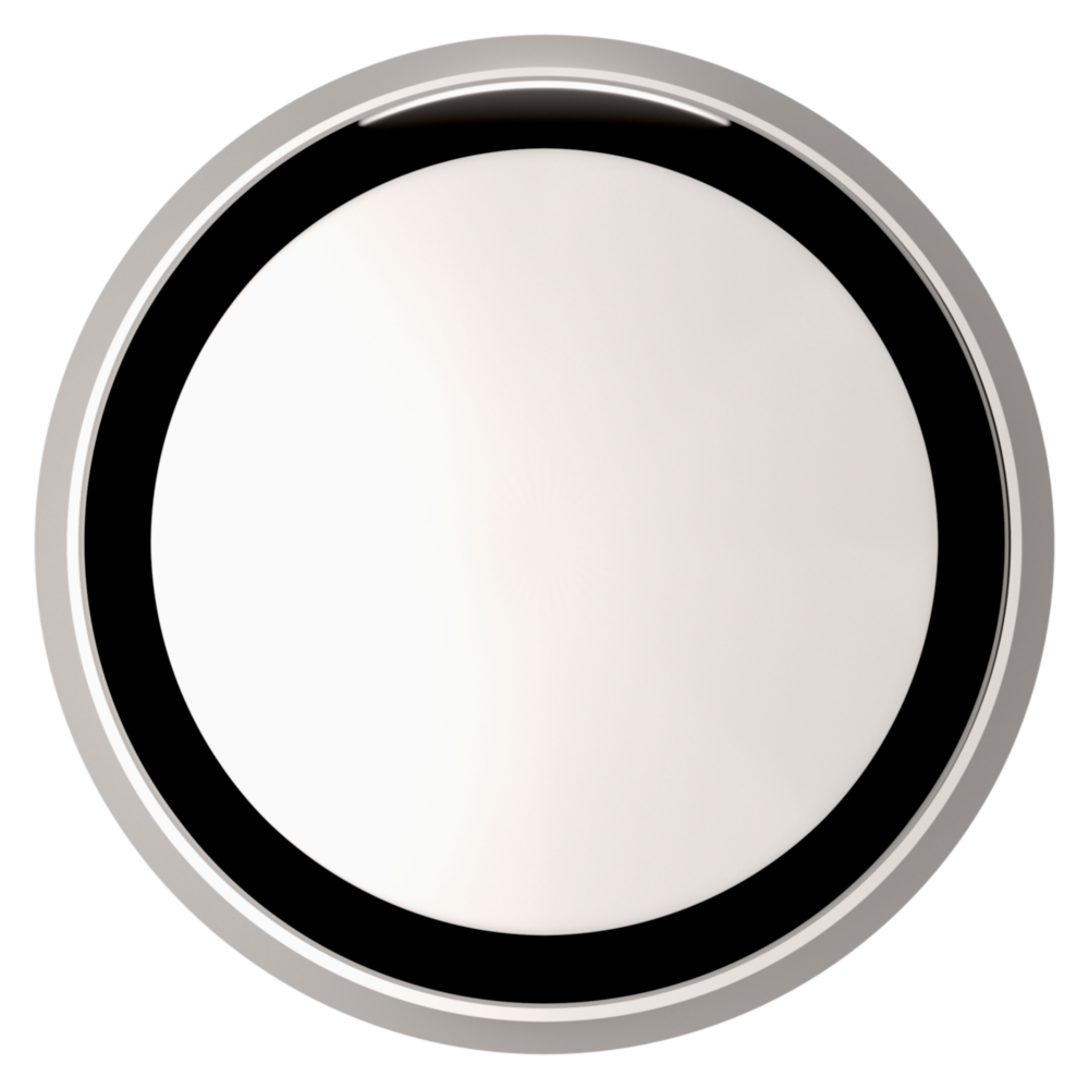 Baldwin 5023 Transitional Round Knob Set with R016 Round Rose Lifetime (PVD) Polished Nickel / Privacy / Reversible