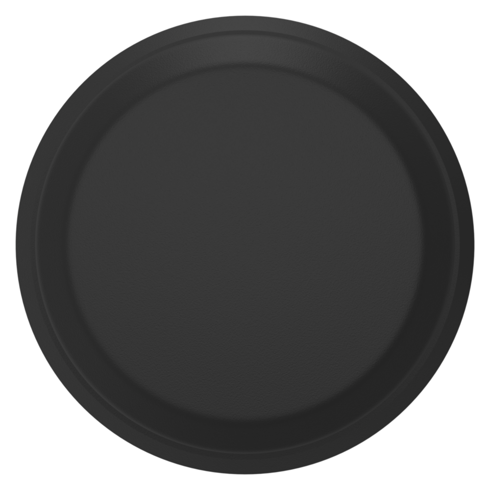 Baldwin 5023 Transitional Round Knob Set with R016 Round Rose Satin Black / Privacy / Reversible