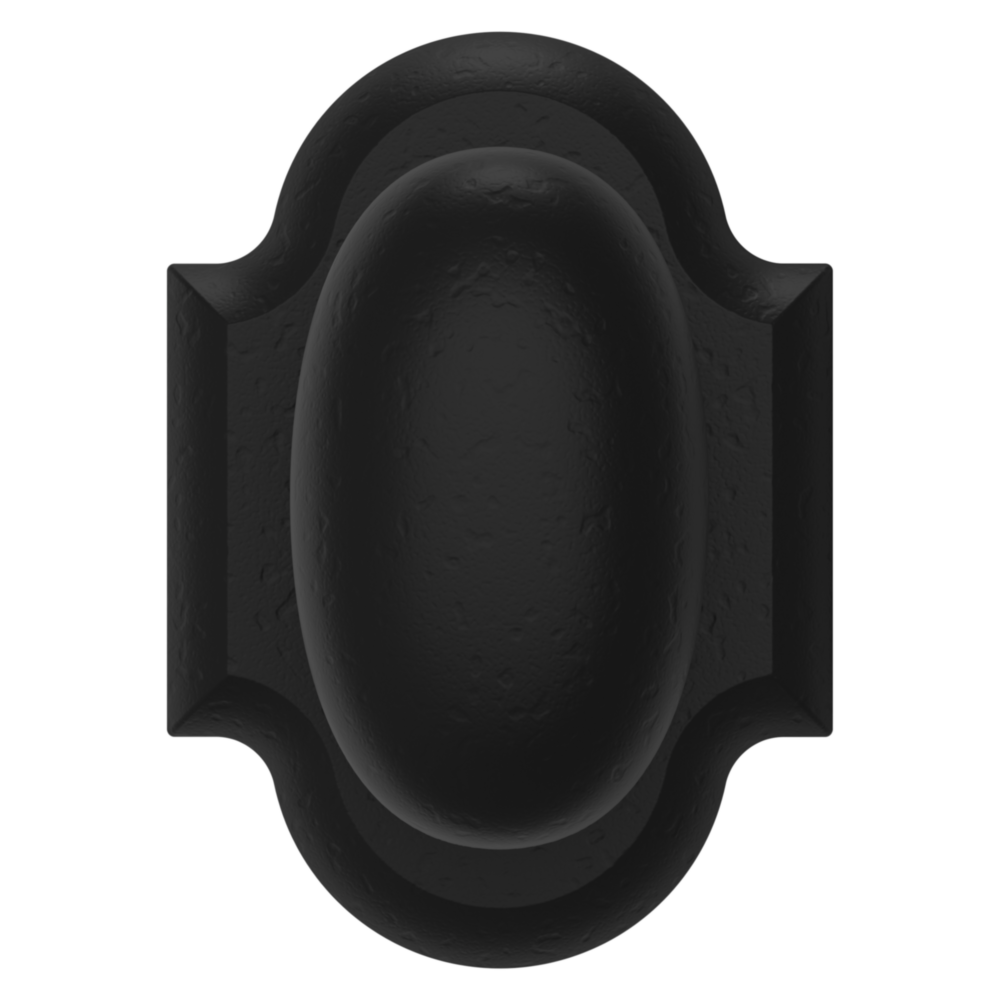 Baldwin 5024 Rustic Round Knob Set with R030 Round Rose Distressed Oil-Rubbed Bronze / Privacy / Reversible