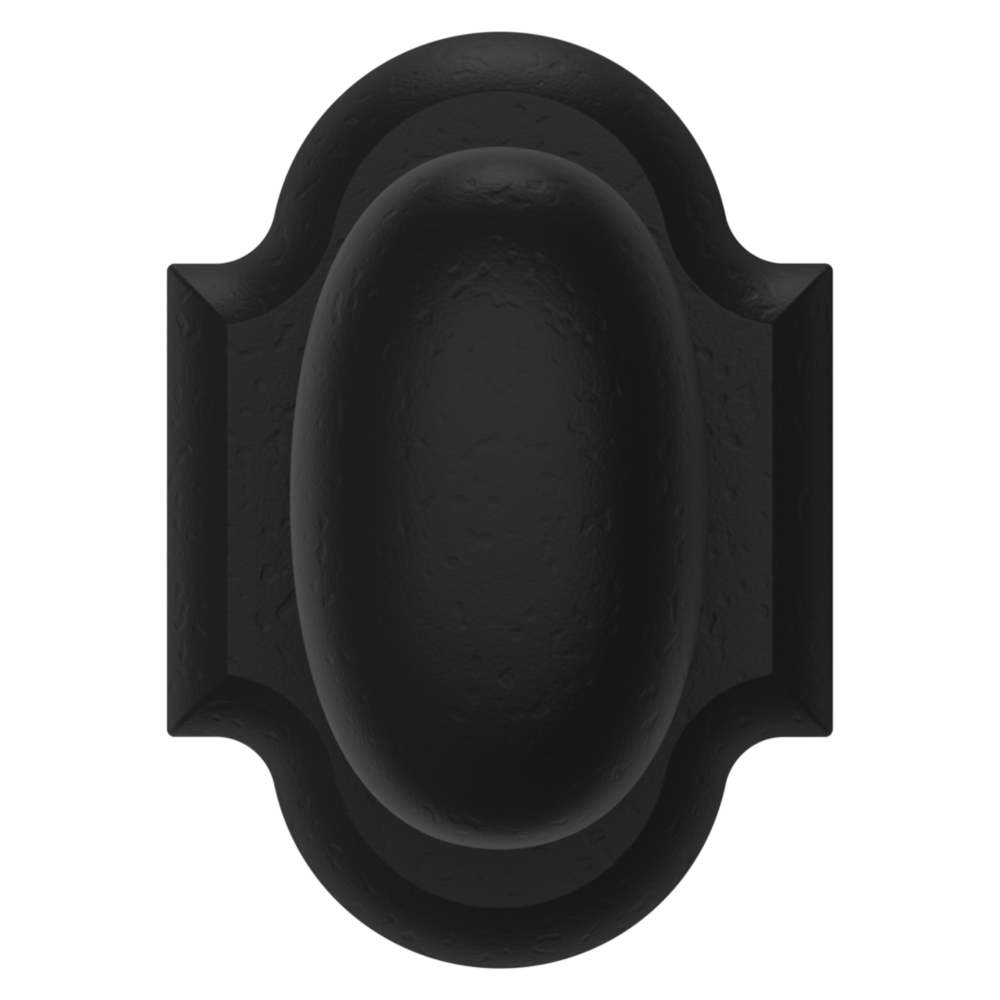 Baldwin 5024 Rustic Round Knob Set with R030 Round Rose Distressed Oil-Rubbed Bronze / Privacy / Reversible