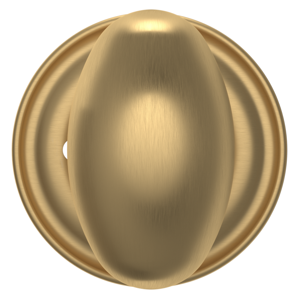 Baldwin 5025 Egg Knob Set with 5048 Rose Vintage Brass / Privacy / Reversible
