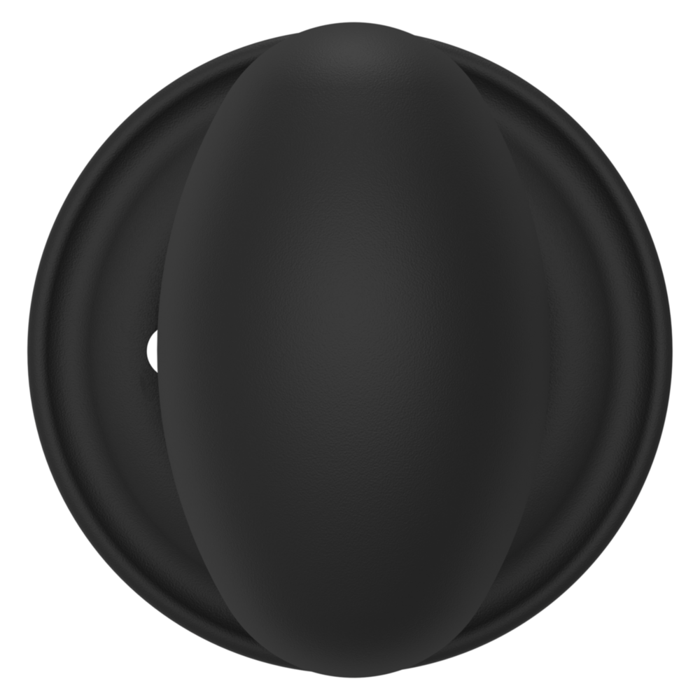 Baldwin 5025 Egg Knob Set with 5048 Rose Satin Black / Privacy / Reversible