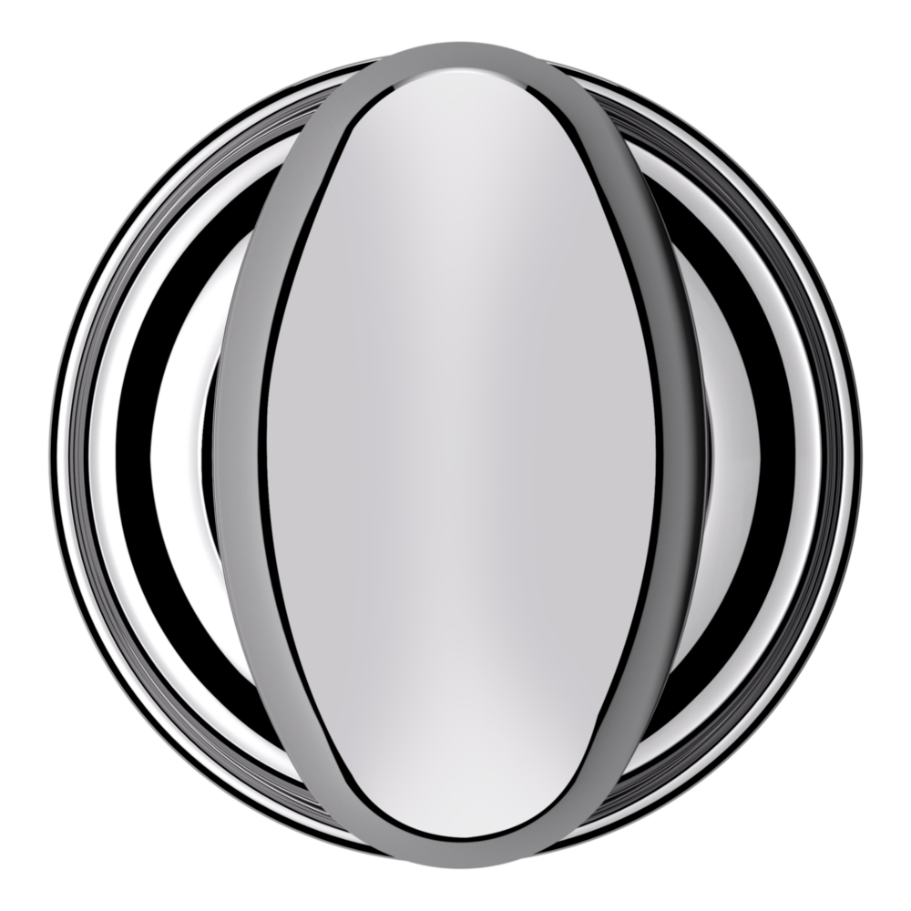 Baldwin 5025 Egg Knob Set with 5048 Rose Polished Chrome / Passage / Reversible