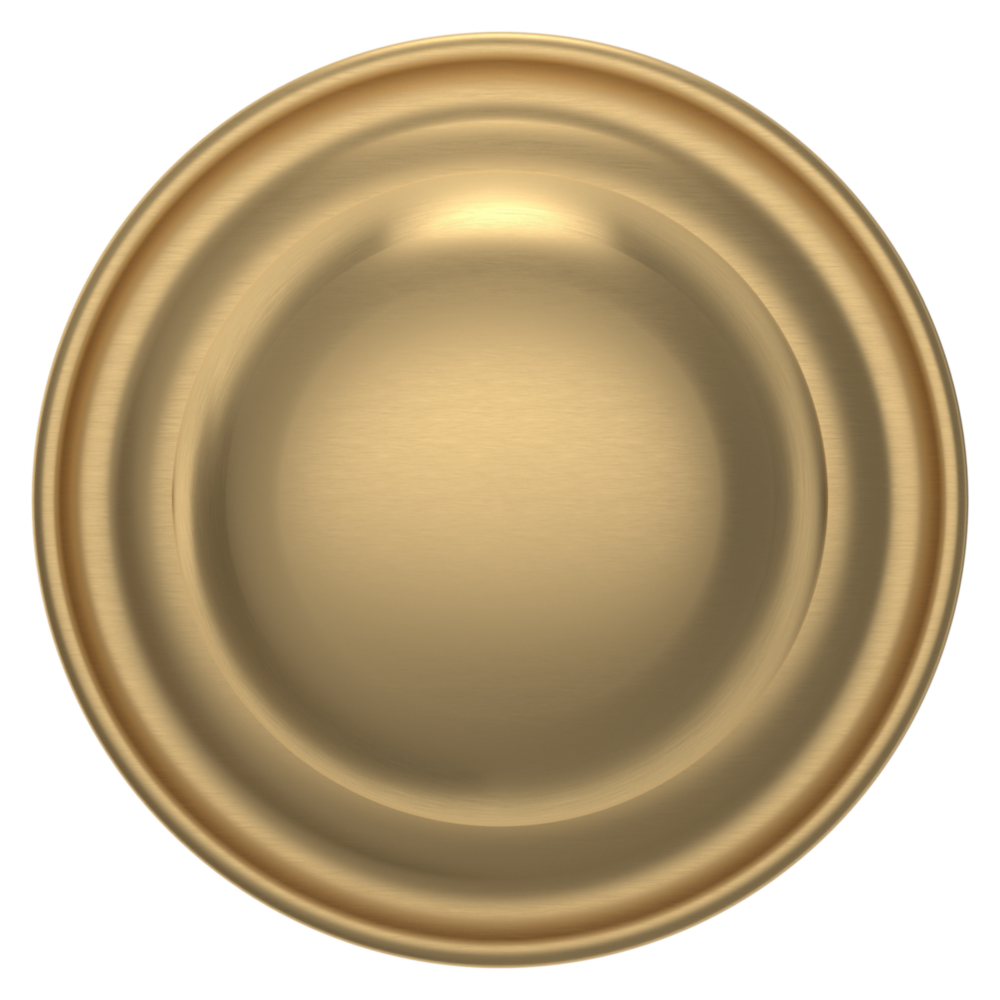 Baldwin 5030 Traditional Round Knob Set with 5048 Rose Vintage Brass / Passage / Reversible