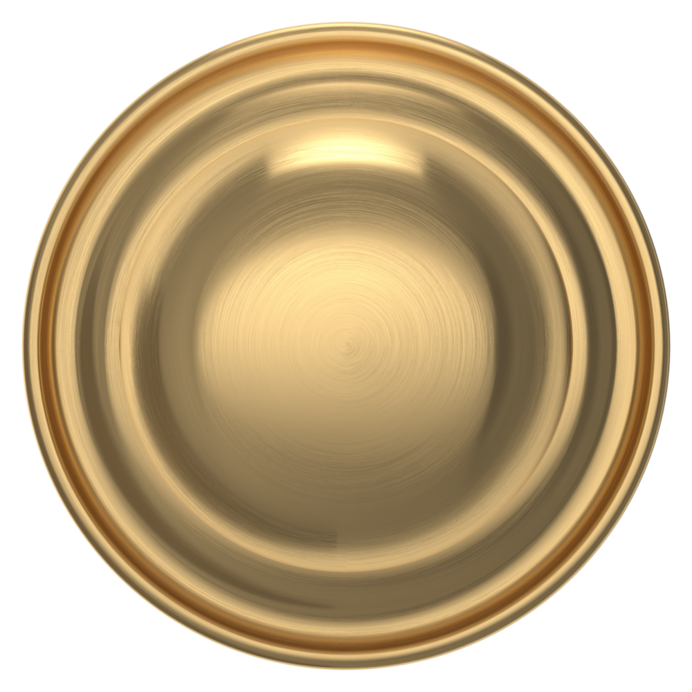 Baldwin 5030 Traditional Round Knob Set with 5048 Rose Lifetime (PVD) Satin Brass / Passage / Reversible