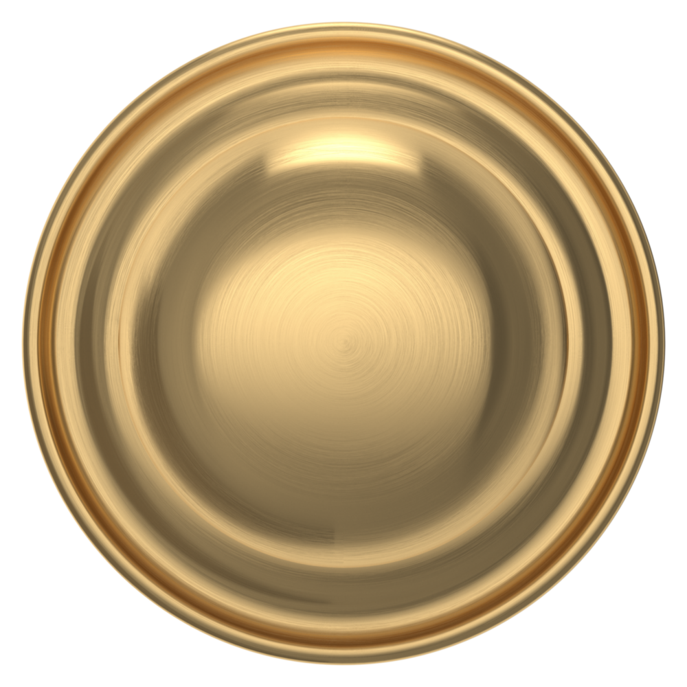 Baldwin 5030 Traditional Round Knob Set with 5048 Rose Lifetime (PVD) Satin Brass / Privacy / Reversible