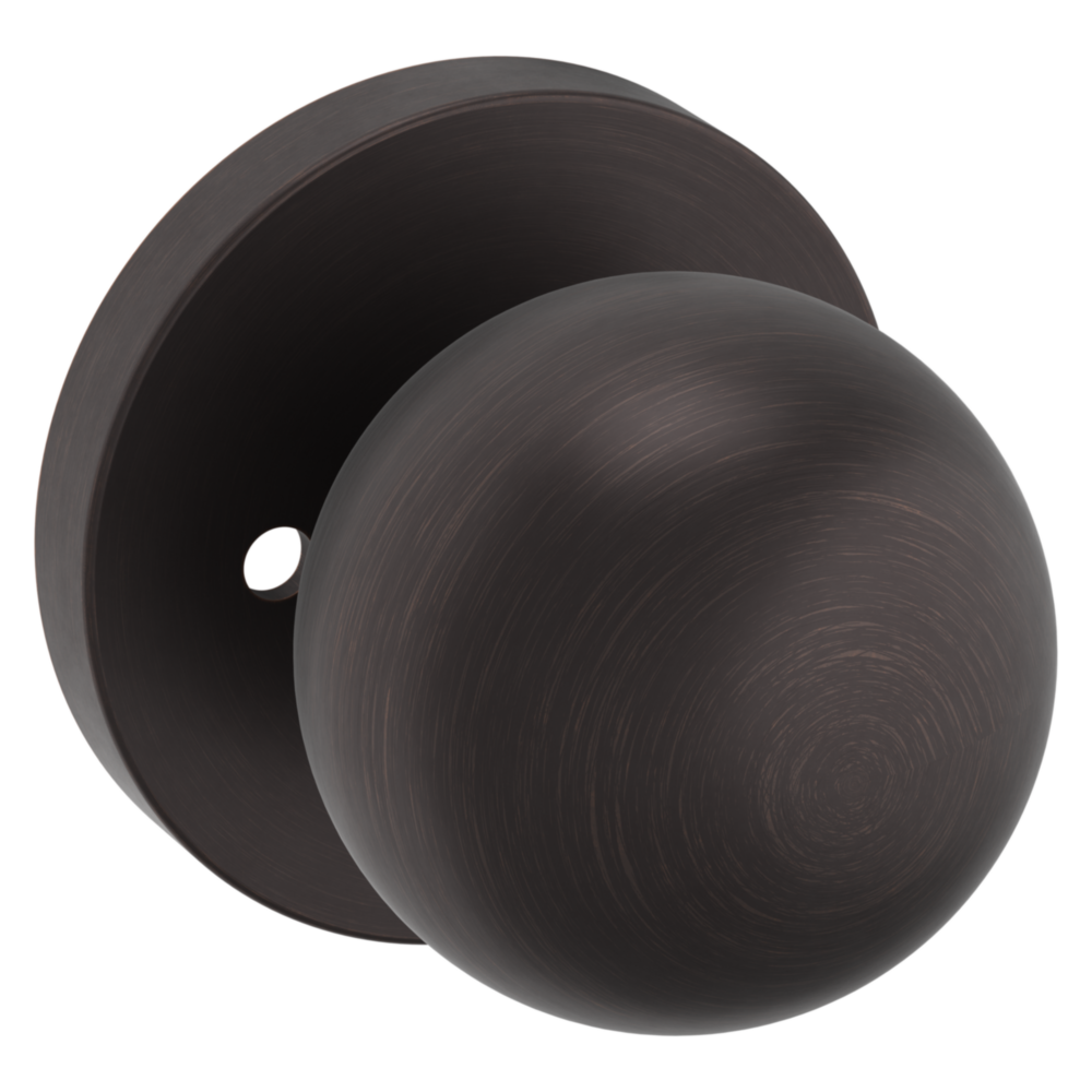 Baldwin 5041 Contemporary Round Knob Set with 5046 Rose Venetian Bronze / Privacy / Reversible