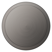 Baldwin 5055 Modern Round Knob Set with 5046 Rose   Lifetime (PVD) Graphite Nickel / Privacy / Reversible