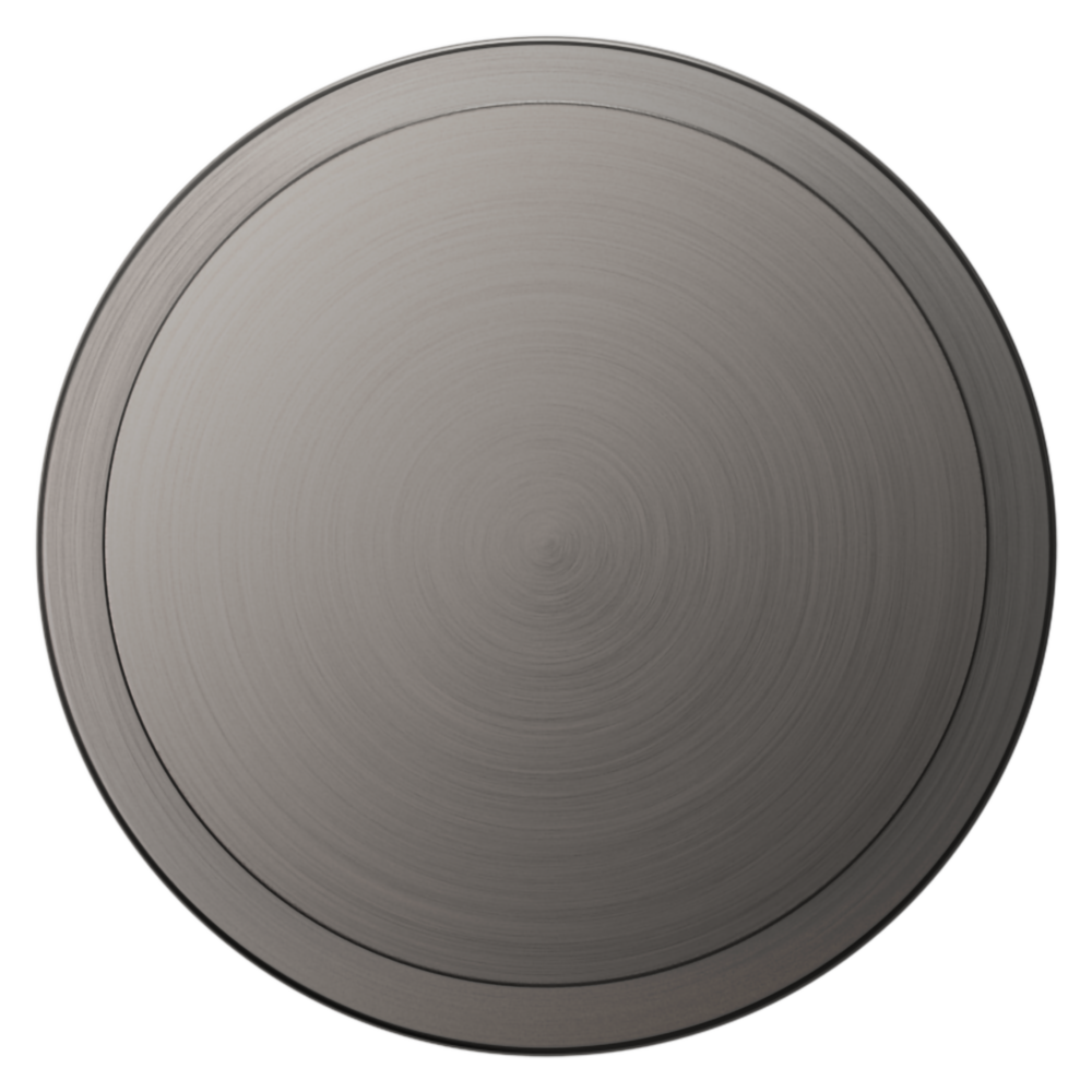 Baldwin 5055 Modern Round Knob Set with 5046 Rose   Lifetime (PVD) Graphite Nickel / Privacy / Reversible
