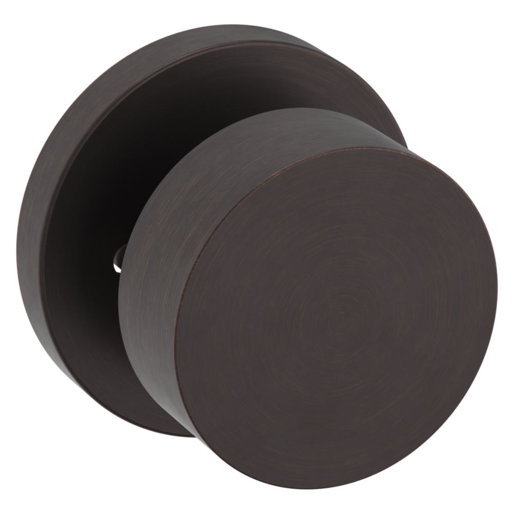 Baldwin 5055 Modern Round Knob Set with 5046 Rose Venetian Bronze / Privacy / Reversible