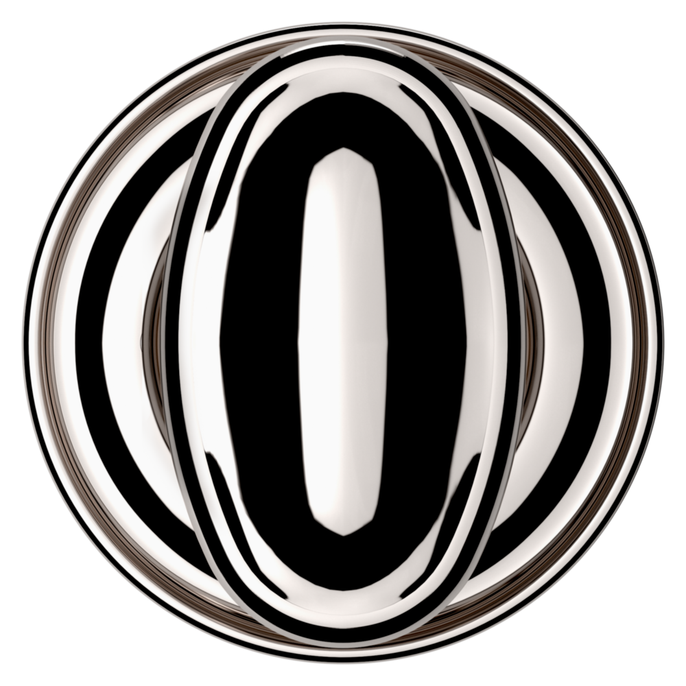 Baldwin 5057 Traditional Oval Knob Set with 5048 Rose Lifetime (PVD) Polished Nickel / Passage / Reversible