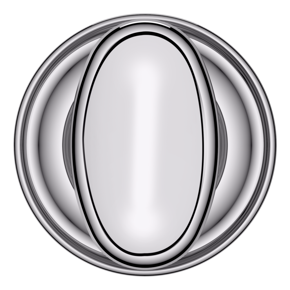 Baldwin 5057 Traditional Oval Knob Set with 5048 Rose Polished Chrome / Full Dummy / Reversible