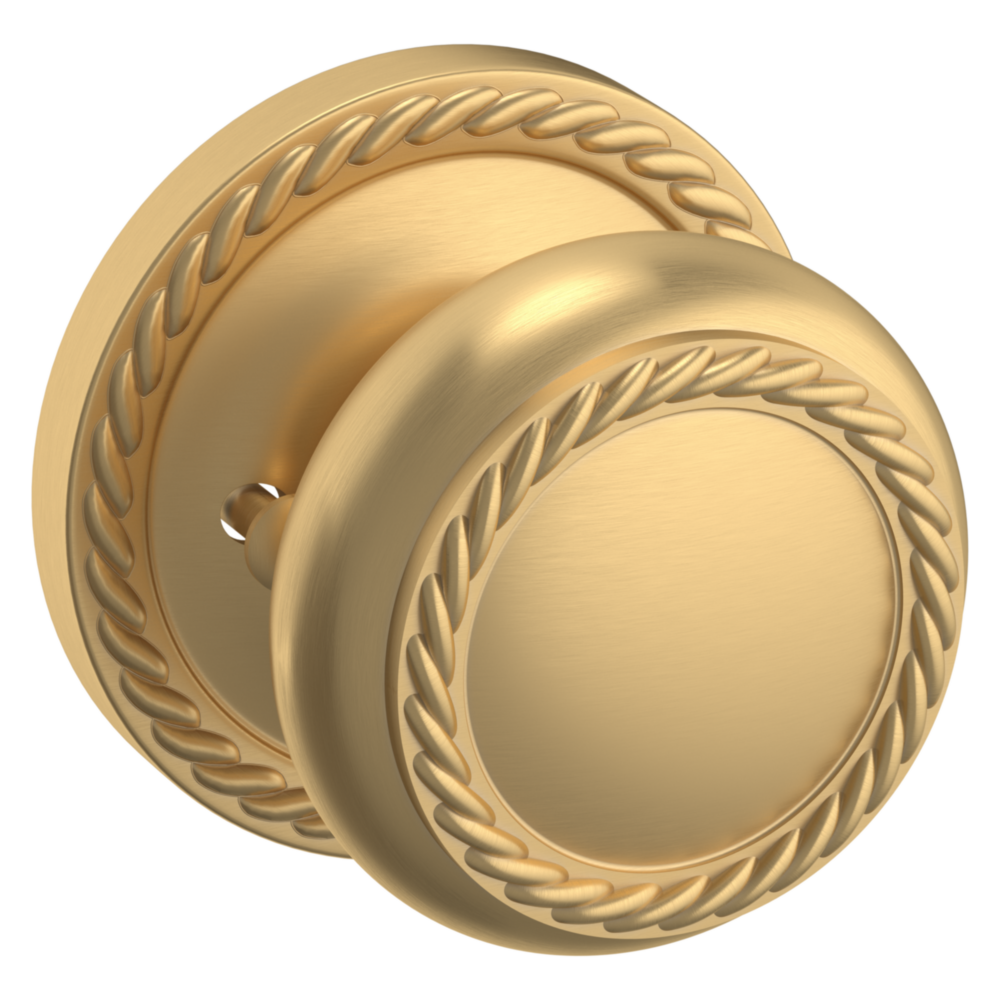 Baldwin 5064 Bristol Knob Set with 5004 Rose Vintage Brass / Privacy / Reversible