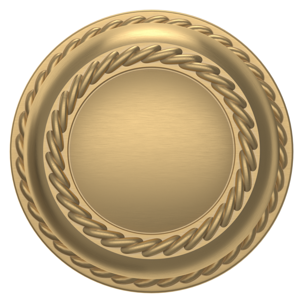 Baldwin 5064 Bristol Knob Set with 5004 Rose Vintage Brass / Privacy / Reversible