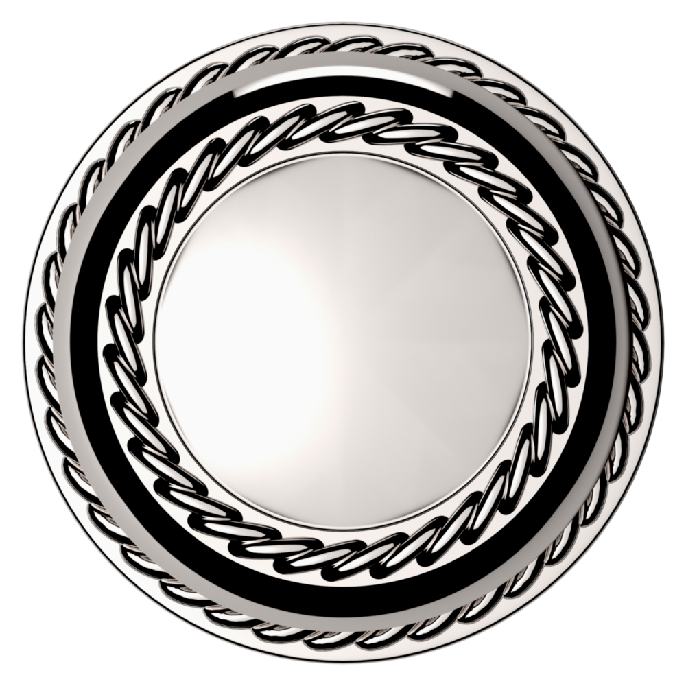Baldwin 5064 Bristol Knob Set with 5004 Rose Lifetime (PVD) Polished Nickel / Privacy / Reversible