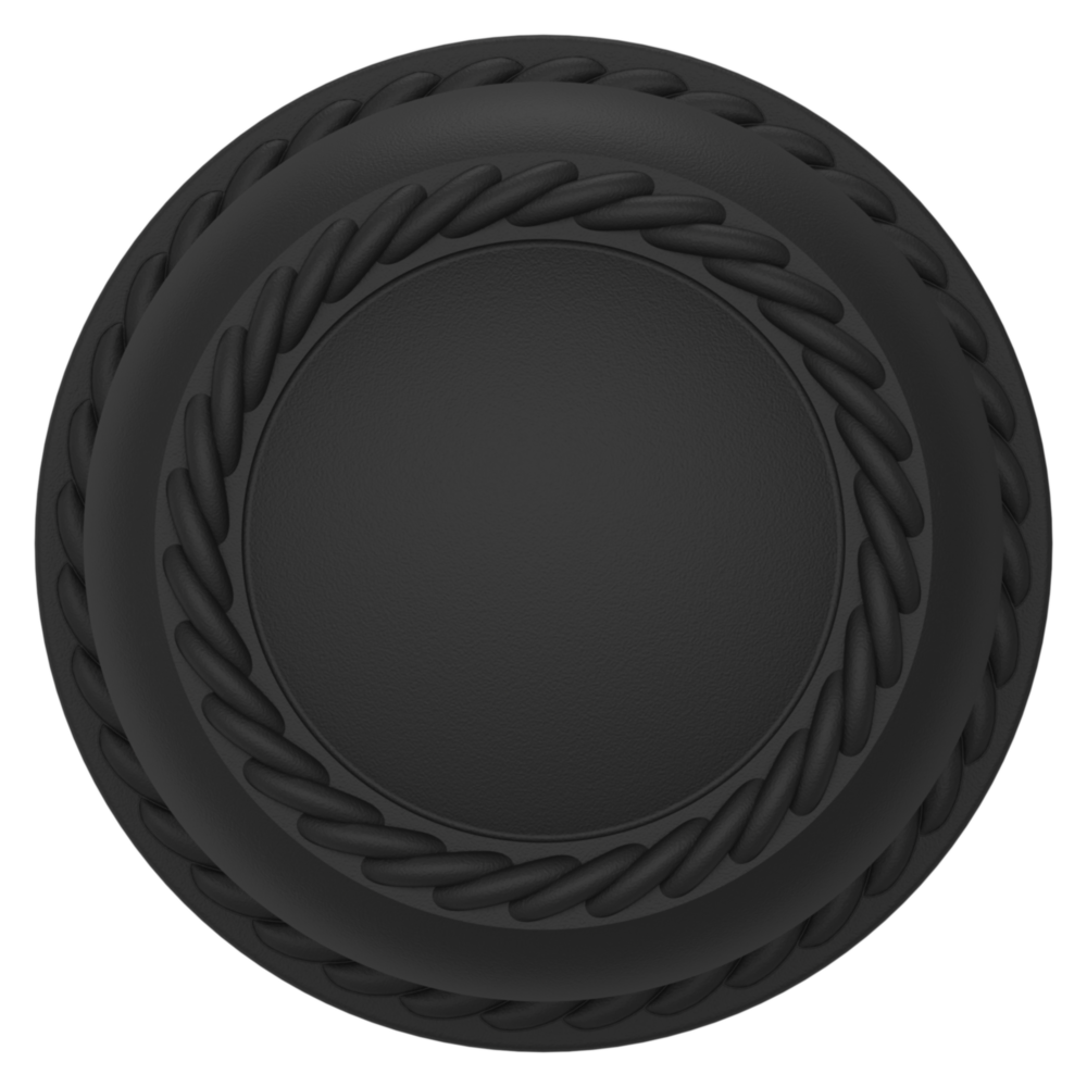 Baldwin 5064 Bristol Knob Set with 5004 Rose Satin Black / Privacy / Reversible