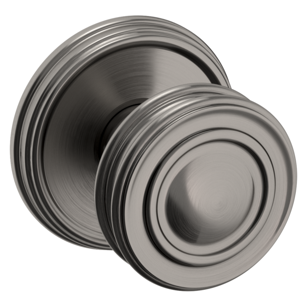 Baldwin 5066 Traditional Round Knob Set with 5078 Rose Lifetime (PVD) Graphite Nickel / Passage / Reversible