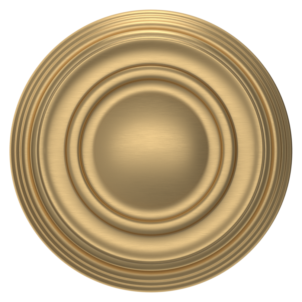 Baldwin 5066 Traditional Round Knob Set with 5078 Rose Vintage Brass / Passage / Reversible