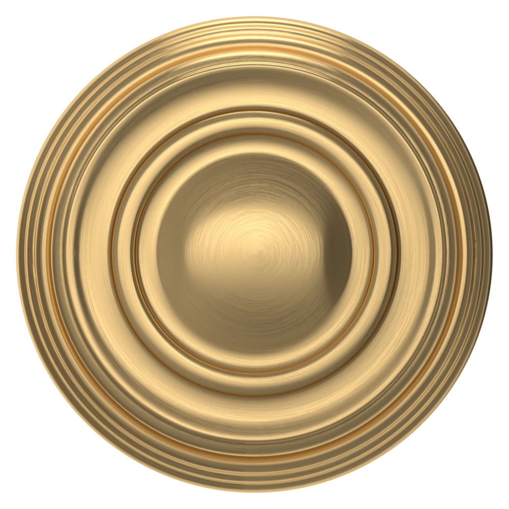 Baldwin 5066 Traditional Round Knob Set with 5078 Rose Lifetime (PVD) Satin Brass / Privacy / Reversible