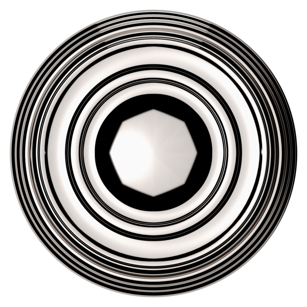 Baldwin 5066 Traditional Round Knob Set with 5078 Rose Lifetime (PVD) Polished Nickel / Privacy / Reversible