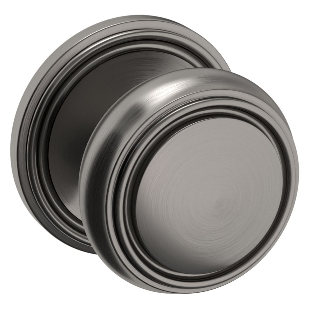 Baldwin 5068 Nashville Knob Set with 5070 Rose Lifetime (PVD) Graphite Nickel / Passage / Reversible