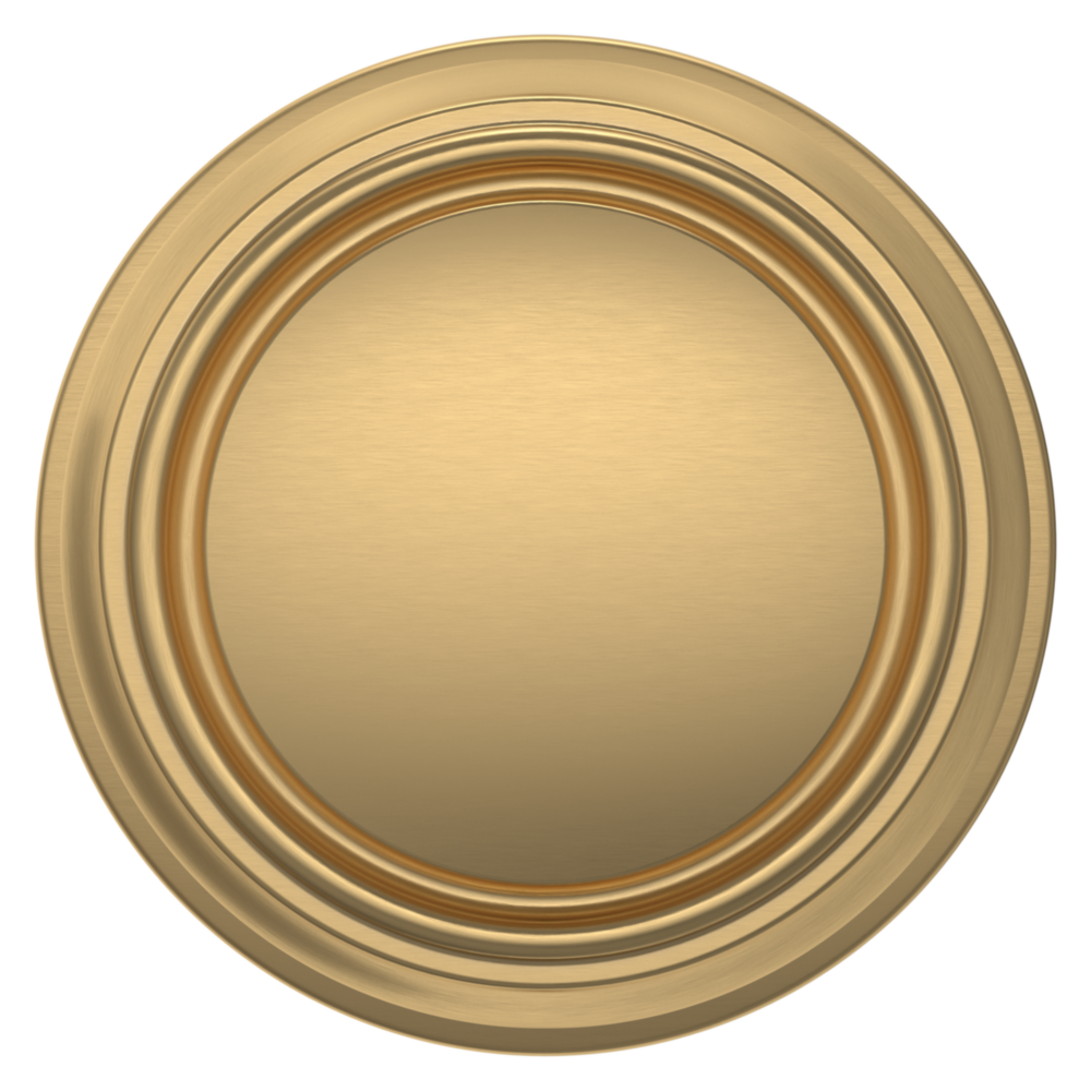 Baldwin 5068 Nashville Knob Set with 5070 Rose Vintage Brass / Privacy / Reversible