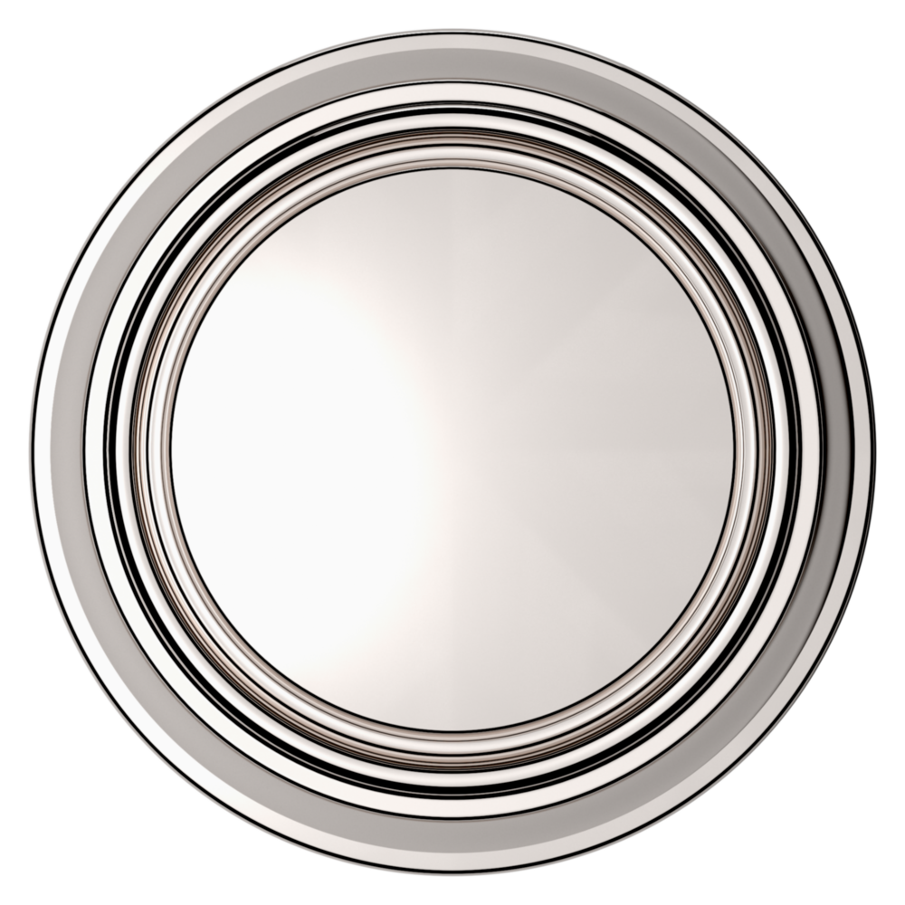 Baldwin 5068 Nashville Knob Set with 5070 Rose Lifetime (PVD) Polished Nickel / Privacy / Reversible