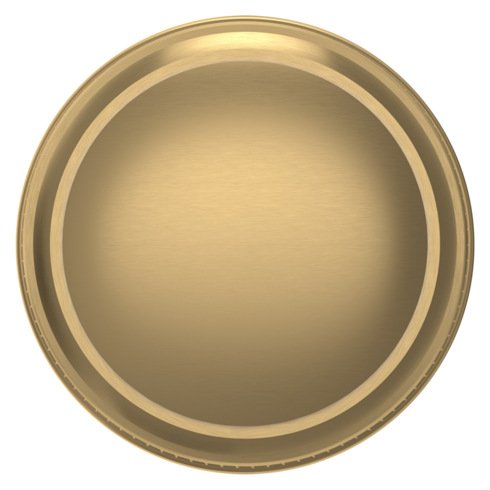 Baldwin 5069 Traditional Round Knob Set with 5076 Rose Vintage Brass / Privacy / Reversible