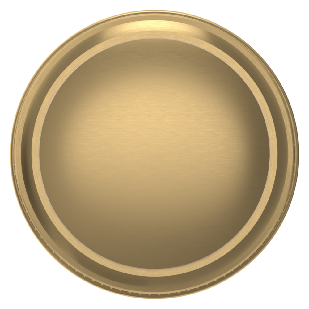 Baldwin 5069 Traditional Round Knob Set with 5076 Rose Vintage Brass / Privacy / Reversible