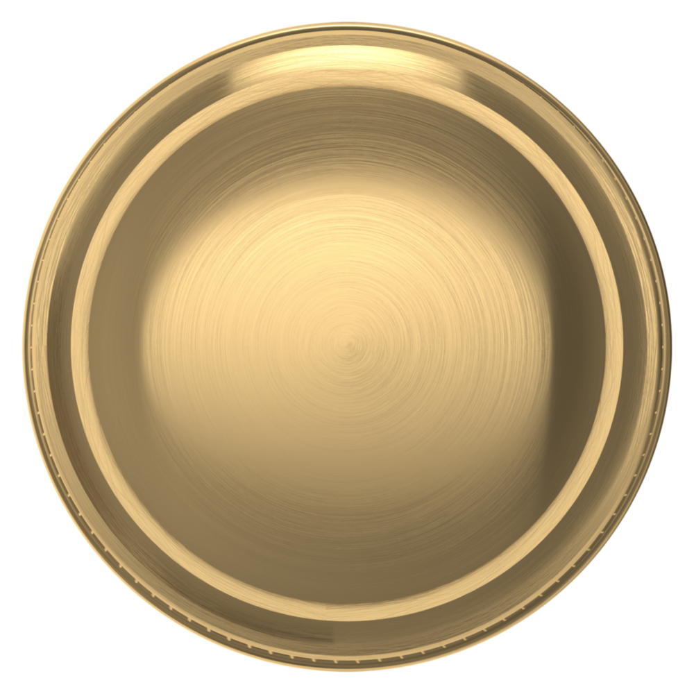 Baldwin 5069 Traditional Round Knob Set with 5076 Rose Lifetime (PVD) Satin Brass / Passage / Reversible