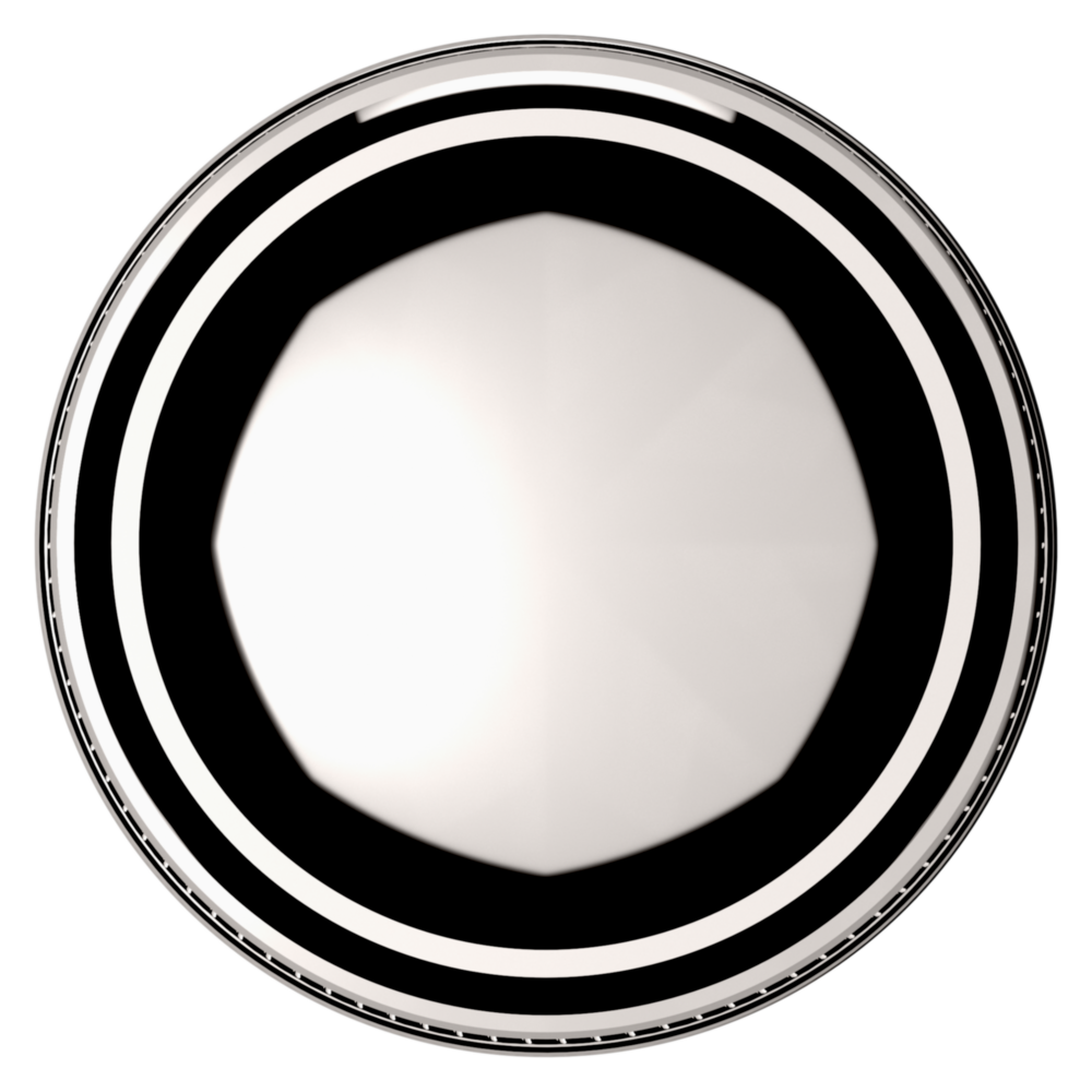 Baldwin 5069 Traditional Round Knob Set with 5076 Rose Lifetime (PVD) Polished Nickel / Privacy / Reversible