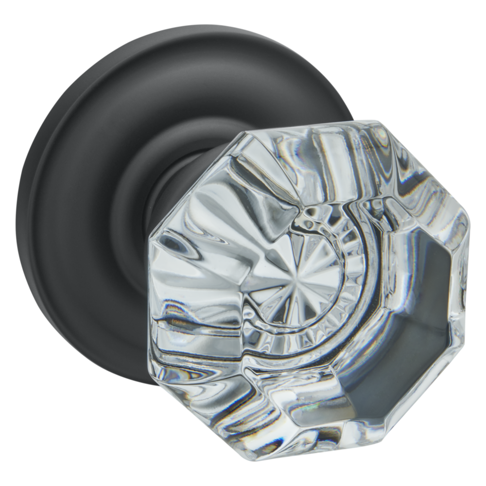 Baldwin 5080 Fillmore Knob Set with 5048 Rose Satin Black / Full Dummy / Reversible