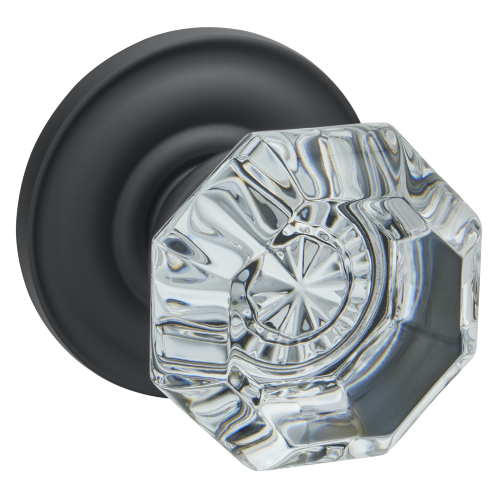 Baldwin 5080 Fillmore Knob Set with 5048 Rose Satin Black / Passage / Reversible